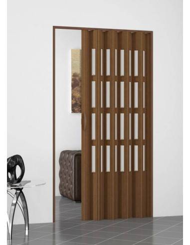 Porta a soffietto con vetri