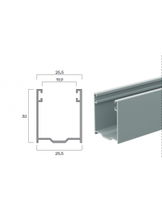 Guida in Alluminio A27- 25,5X30Mm
