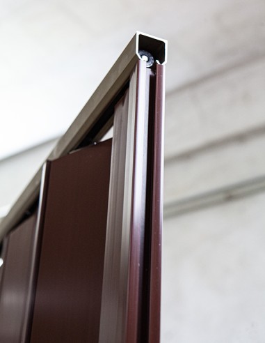 Porta a soffietto con binario in alluminio Mod. Vittorio