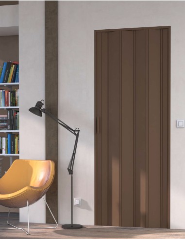 Porta a soffietto colore noce