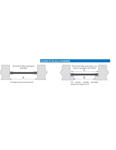 Telaio a sporgere in ferro Mod.Roma