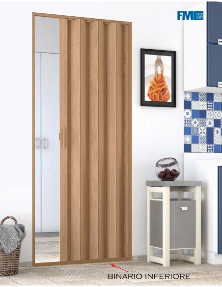 Porta a soffietto con guida inferiore