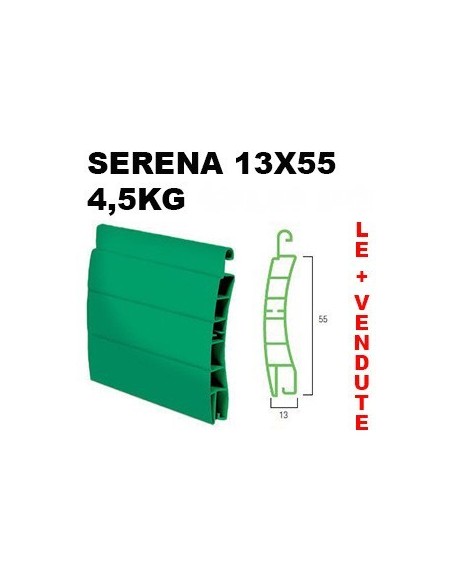 Doga di ricambio per tapparella in Pvc Mod.Serena 13x55