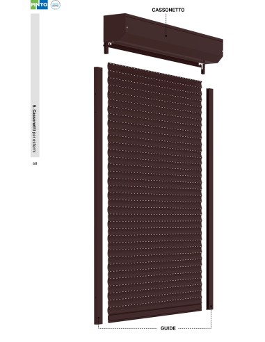 Cassonetto esterno in alluminio per tapparelle