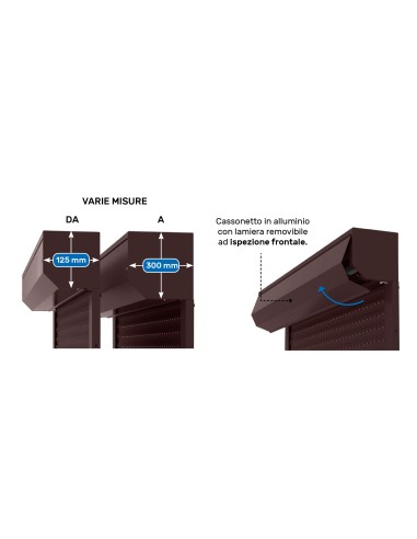 Cassonetto esterno in alluminio per tapparelle