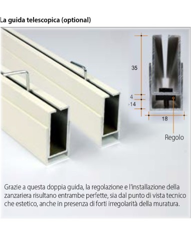 Zanzariera a Molla Bettio Sonia Verticale su Misura