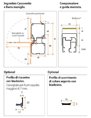 Zanzariera Laterale 40mm Bettio Miniscenica Evo
