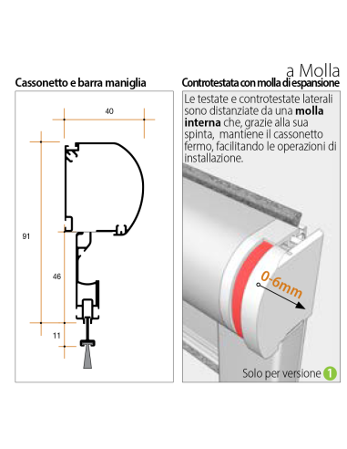 Zanzariera Revolux 40 mm con guida antivento Bettio®