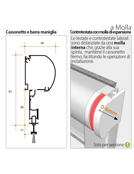 Zanzariera Revolux 40 mm con guida antivento Bettio®