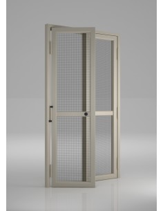 Zanzariera a battente con molla di ritorno