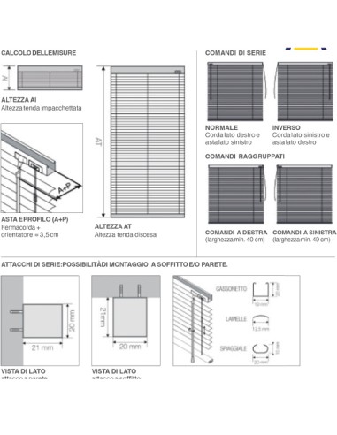 Veneziane su misura in alluminio da 25 mm