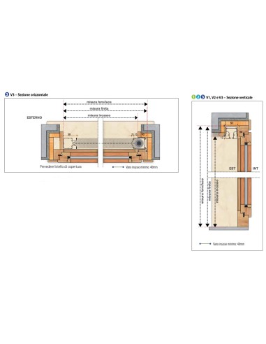 Zanzariera laterale anti cimice 50 mm ad incasso Neoscenica