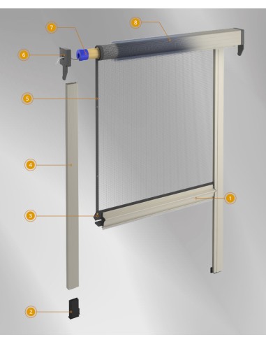 Zanzariera verticale motorizzata Moovica 60-80 mm