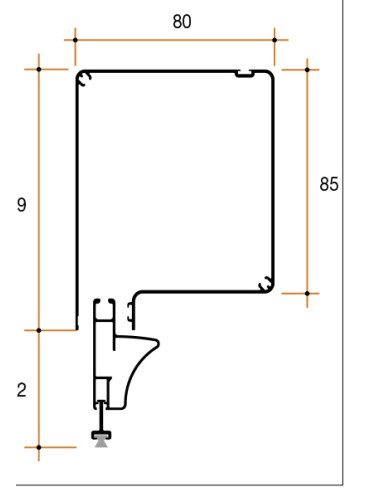 Zanzariera verticale motorizzata Moovica 60-80 mm