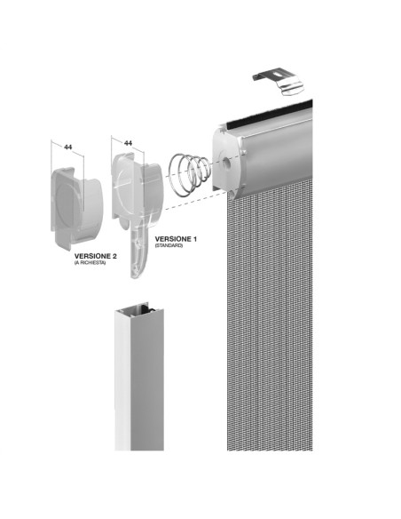 Zanzariera FM40 a Molla – Cassonetto 40 mm su Misura