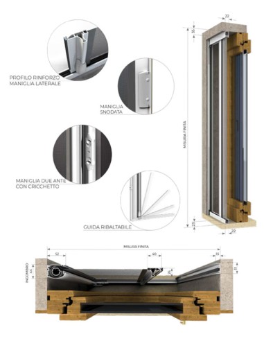 Zanzariera laterale FM40 a molla