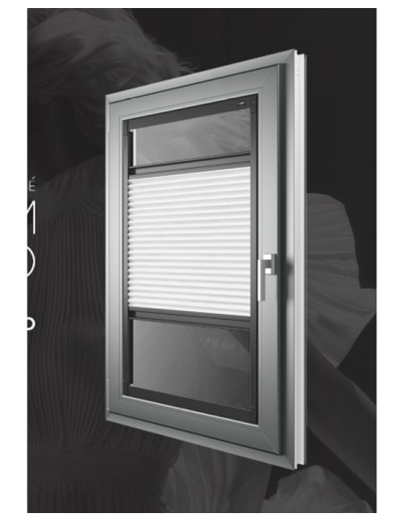 Tenda plissè bioadesiva con guide laterali senza fori