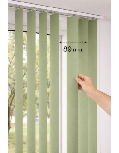Tenda a bande verticali 89 mm ignifughe su misura