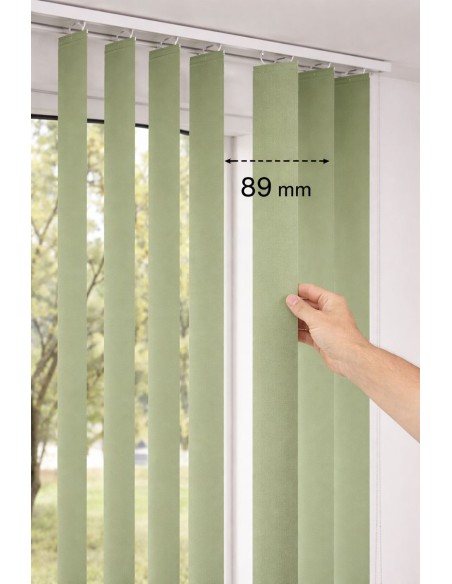 Tenda a bande verticali 89 mm ignifughe su misura