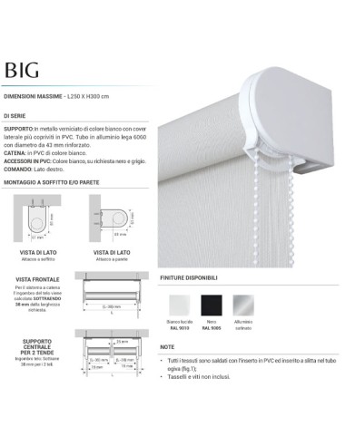 Tenda a Rullo su misura Big