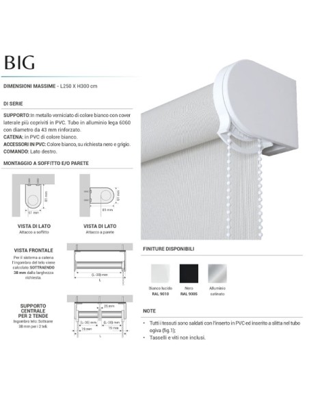 Tenda a Rullo su misura Big