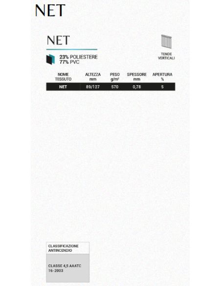 Tenda a bande verticali 127 mm luce e privacy su misura