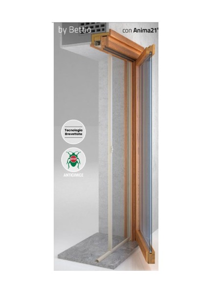 Zanzariera laterale ad incasso 50 mm Virtus