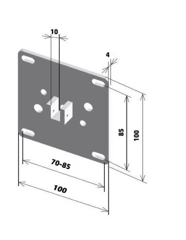 Supporto Motore 100 x 100 C/Sella Q. 10