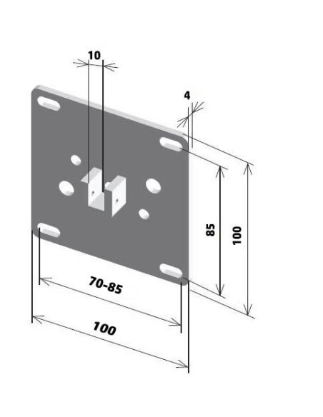 Supporto Motore 100 x 100 C/Sella Q. 10
