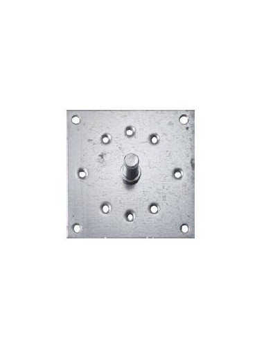 Supporto 100 x 100 C/Fori - Perno 12 Z.