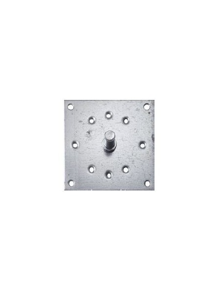 Supporto 100 x 100 C/Fori - Perno 12 Z.