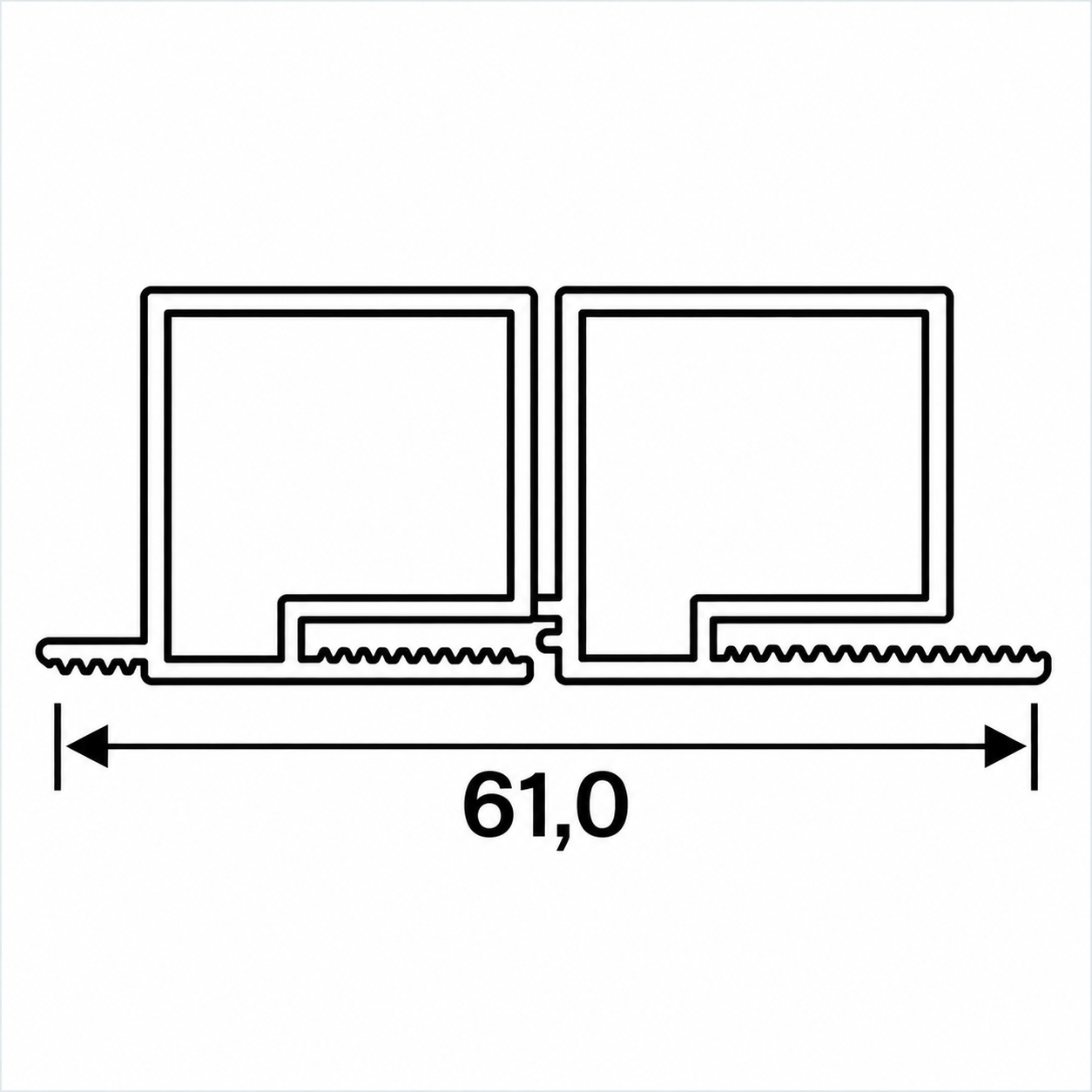 + 6,1 cm